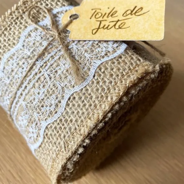 Clearance Ruban Jute Et Dentelle Pas Cher 60Mm Theme Dentelle
