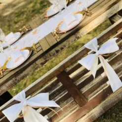 Badaboum Ruban Mariage 8Cm X 20M En Lin Blanc