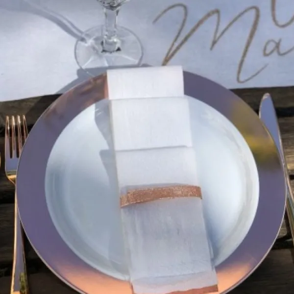 Badaboum Ruban Mariage 8Cm X 20M En Lin Blanc