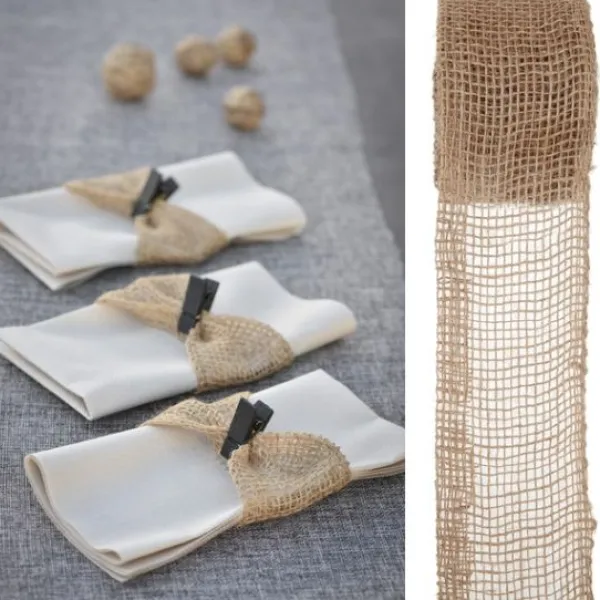 Online Ruban Mariage En Jute Naturel 70Mm Theme Jute