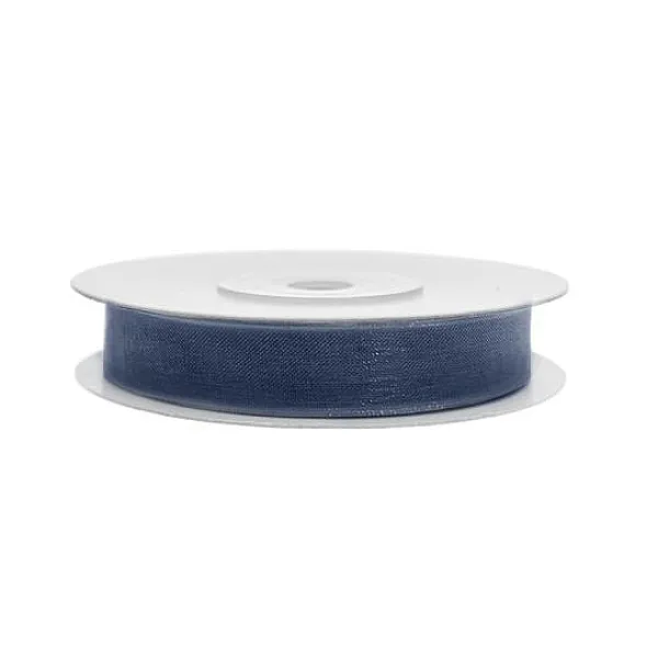 Badaboum Ruban Organdi 7 Mm Bleu Marine X 20 M Tres New