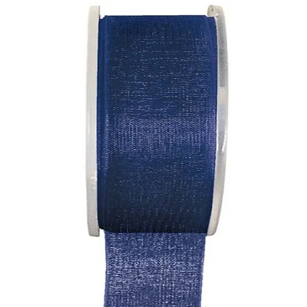 Badaboum Ruban Organza 40 Mm Bleu Marine X 20 M Tres Discount
