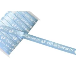 Best Ruban Satin C'Est Un Gar On 5M Theme Gender Reveal