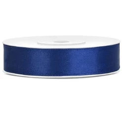 Badaboum Ruban Satin 12Mm Bleu Marine X 25 M Tres Hot