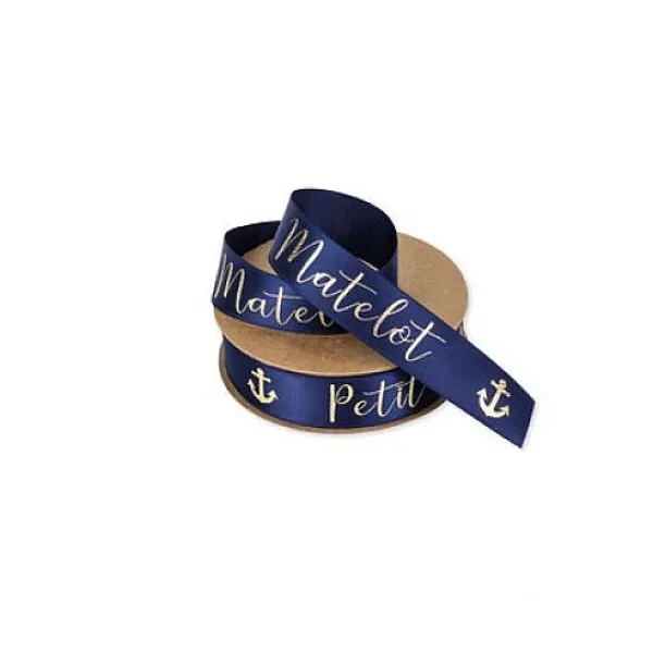 Badaboum Ruban Satin Petit Matelot Satin Bleu Marine Hot