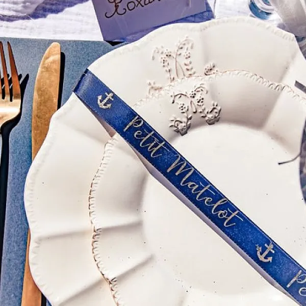 Badaboum Ruban Satin Petit Matelot Satin Bleu Marine Hot