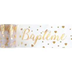 Online Ruban Tulle Bapt Me Or 8Cm X 10 M Tres Theme Bapteme