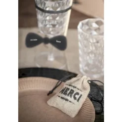 Sale Sac Drag Es Merci En Jute Naturel X 4 Pi Ces Theme Jute