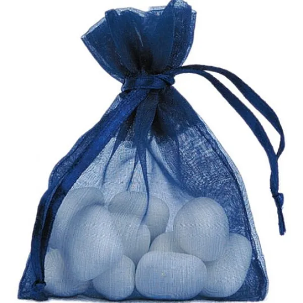 Badaboum Sac Dragees En Organza Bleu Marine X 10 Pi Ces