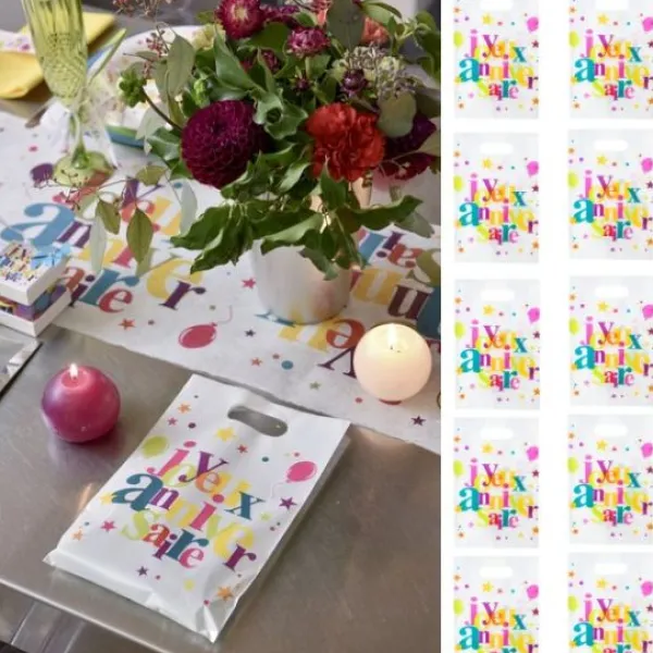 Best Sachet A Bonbon Joyeux Anniversaire Multicolore X 10 Pi Ces Theme Joyeux Anniversaire