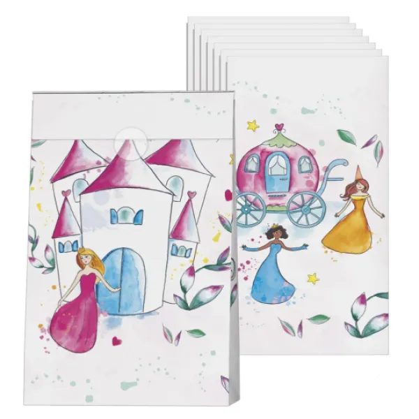 Hot Sachet Papier Princesses X8Pcs Theme Deco Princesse