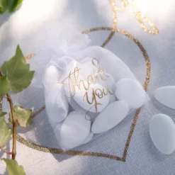 Badaboum Sachets Drag Es Just Married Thank You Or 10 Cm X6 Pi Ces