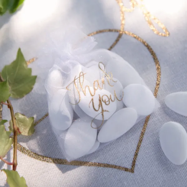 Badaboum Sachets Drag Es Just Married Thank You Or 10 Cm X6 Pi Ces