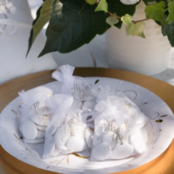 Badaboum Sachets Drag Es Just Married Thank You Or 10 Cm X6 Pi Ces