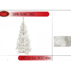 Badaboum Sapin Artificiel Blanc Iris 240Cm 800 T Tes