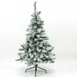 Badaboum Sapin Artificiel De Noel Floqu Vert Neige 120 Cm Hot