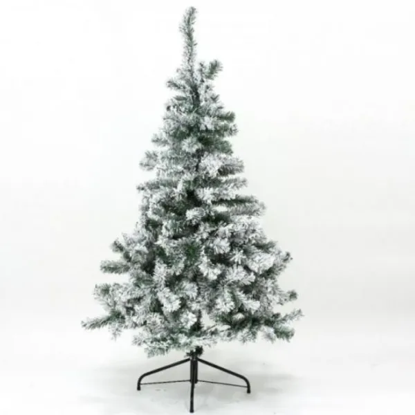Badaboum Sapin Artificiel De Noel Floqu Vert Neige 120 Cm Hot