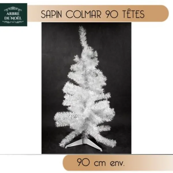 Badaboum Sapin Artificiel De Noel Blanc 90Cm 90 Tetes Discount