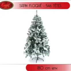 Badaboum Sapin Artificiel Luxe Floqu Vert Neige180Cm Hot