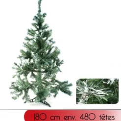 Badaboum Sapin Artificiel Pas Cher Vert Neige 180 Cm Sale