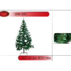 Badaboum Sapin Artificiel Vert 240Cm 800 T Tes New