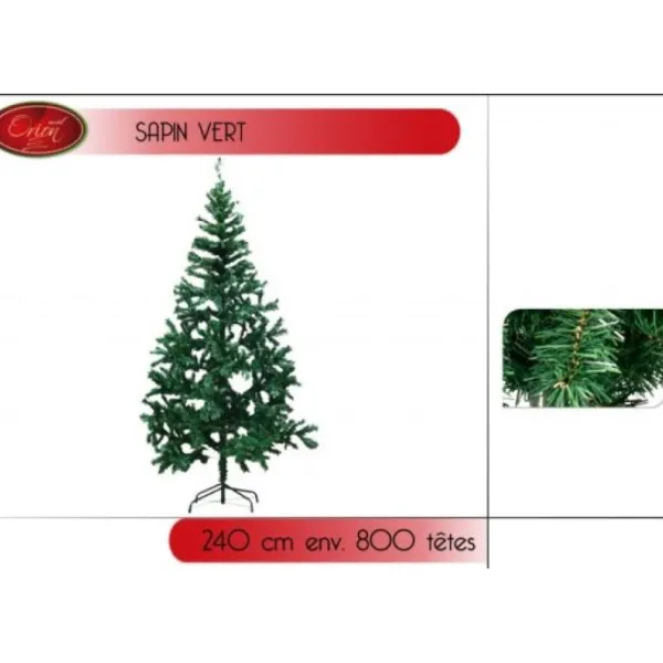 Badaboum Sapin Artificiel Vert 240Cm 800 T Tes New