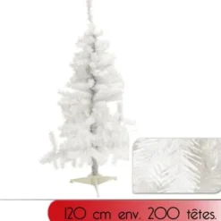 Badaboum Sapin De Noel Artificiel Blanc 120 Cm Sale