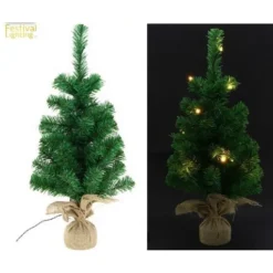 Badaboum Sapin De Noel Fibre Optique 10 Led Avec Timer Outlet