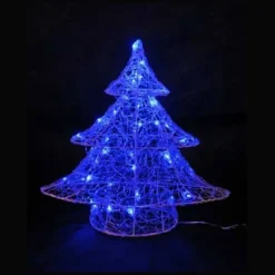 Badaboum Sapin De Noel Lumineux Acrylique 40 Led Bleu Sale