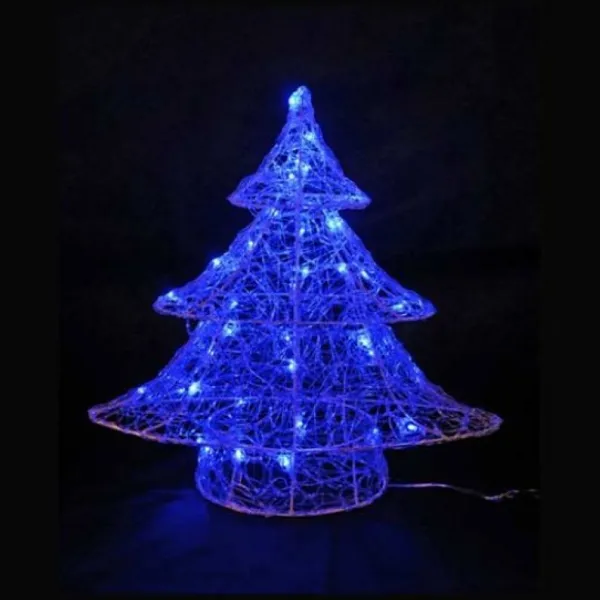 Badaboum Sapin De Noel Lumineux Acrylique 40 Led Bleu Sale