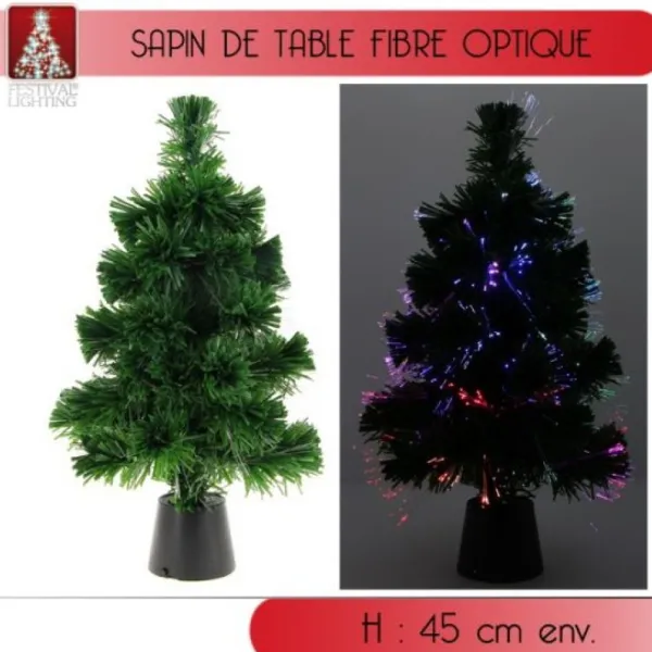 Badaboum Sapin Fibre Optique 11 Leds Multicolores Discount