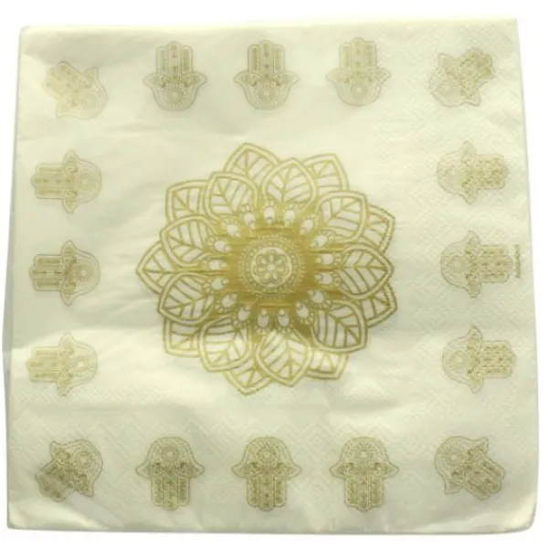 Hot Serviette De Table En Papier Oriental Or X 20 Pi Ces Theme Eid Mubarak & Ramadan