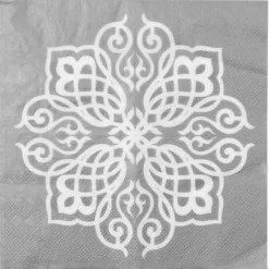 Clearance Serviette De Table En Papier Oriental Argent X 20 Pi Ces Theme Eid Mubarak & Ramadan