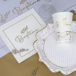 Best Serviette En Papier Bapt Me Luxe X 20 Pi Ces Theme Bapteme