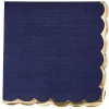 Badaboum Serviette En Papier Bleu Marine Liser Or X 16 Pi Ces Hot