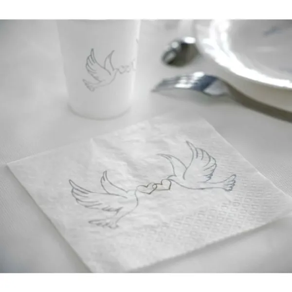 Outlet Serviette En Papier Colombes X 20 Pi Ces Theme Colombe