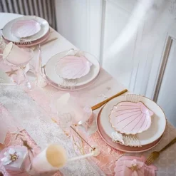 Badaboum Serviette En Papier Coquillage Blanc Et Or X 16 Pi Ces Discount