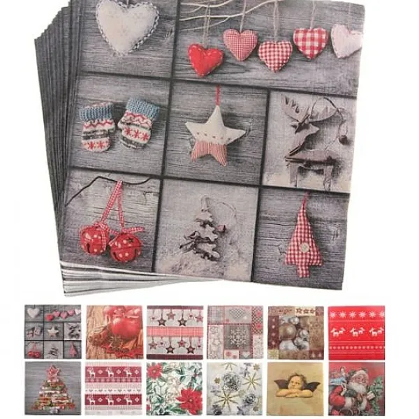 Badaboum Serviette En Papier De Noel 33X33 Assortis Best