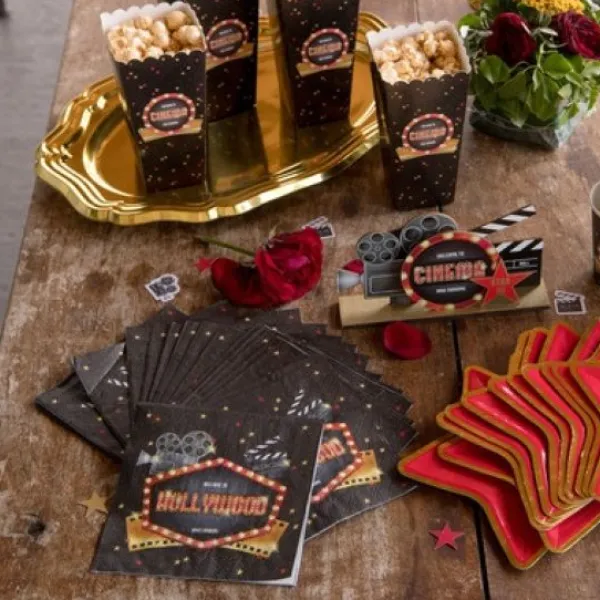 Best Serviette En Papier Hollywood X 20 Pi Ces Theme Cinema