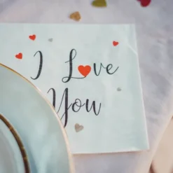 Discount Serviette En Papier I Love You X 16 Pi Ces Theme Cinema