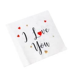 Discount Serviette En Papier I Love You X 16 Pi Ces Theme Cinema