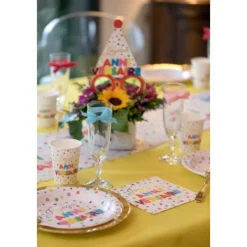 Hot Serviette En Papier Joyeux Anniversaire Multicolore X 20 Pi Ces Theme Joyeux Anniversaire