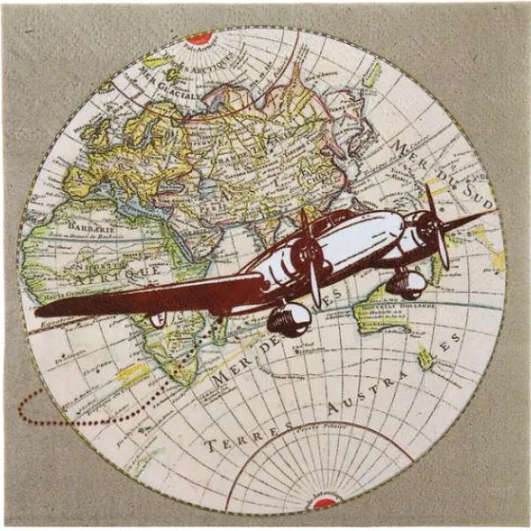 Badaboum Serviette En Papier Mariage Voyage X 20 Pi Ces