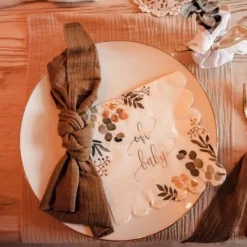 Discount Serviette En Papier Oh Baby X 16 Pi Ces Theme D Co Baby Shower