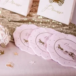 Online Serviette Papier Princesse Carrosse Rose X 16 Pi Ces Theme Deco Princesse