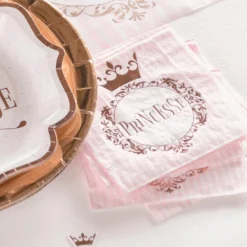 Hot Serviettes En Papier Anniversaire Princesse 25Cm X20 Pi Ces Theme Deco Princesse