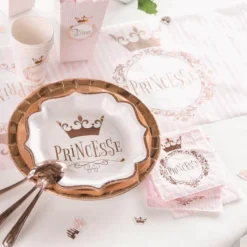 Hot Serviettes En Papier Anniversaire Princesse 25Cm X20 Pi Ces Theme Deco Princesse