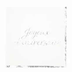 Sale Serviettes En Papier Joyeux Anniversaire Argent X 16 Pi Ces Theme Joyeux Anniversaire