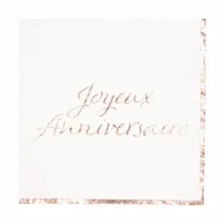 Clearance Serviettes En Papier Joyeux Anniversaire Rose Gold X 16 Pi Ces Theme Joyeux Anniversaire