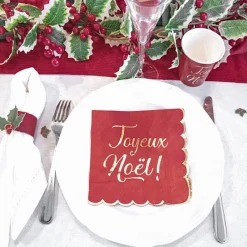 Badaboum Serviettes En Papier Joyeux Noel 33Cm X 16 Pi Ces Discount